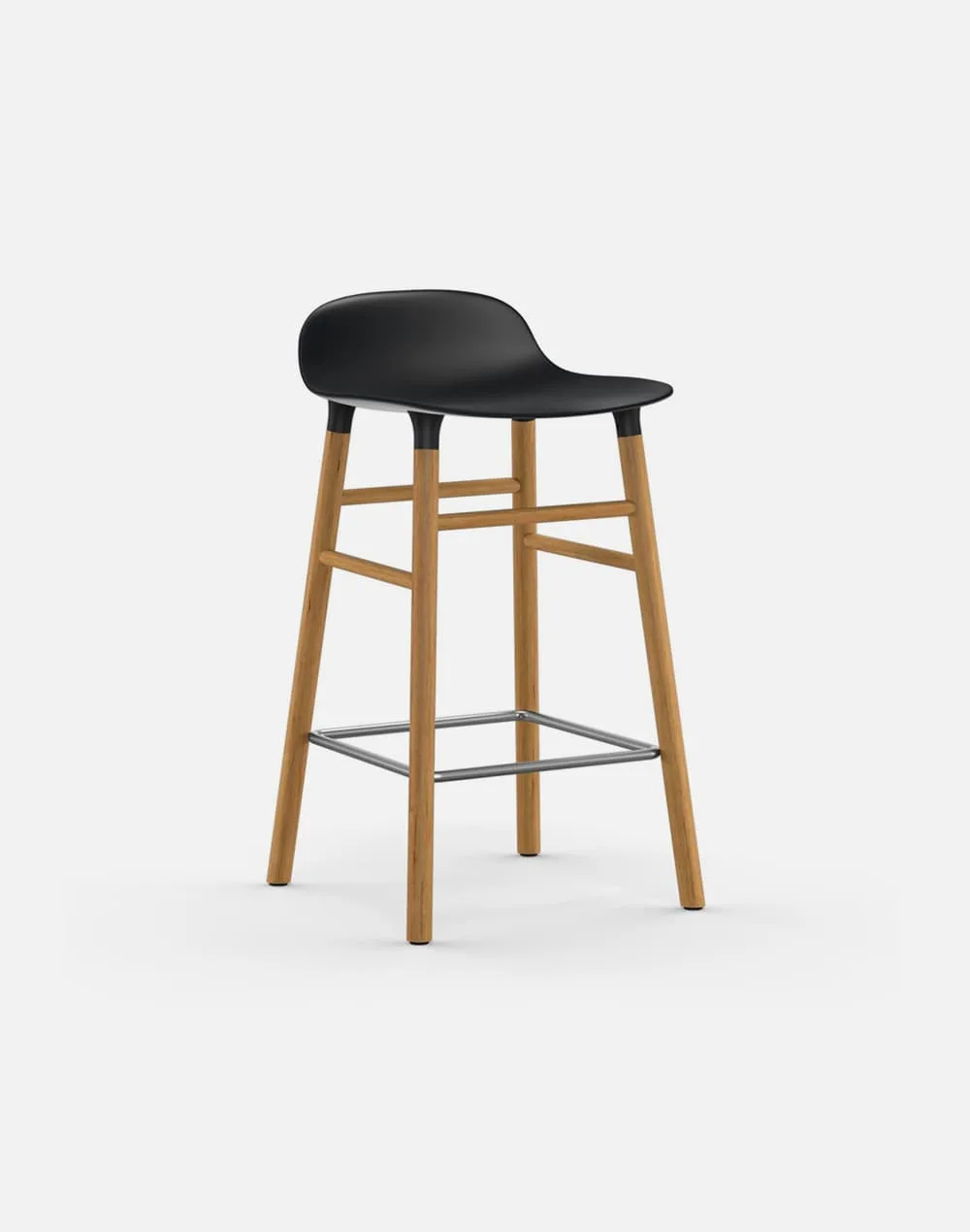 Form Bar Stool Oak Base - Image 2