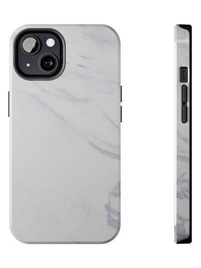 Marble Tough Phone Case — Slim Protective White Marble Phone Cover