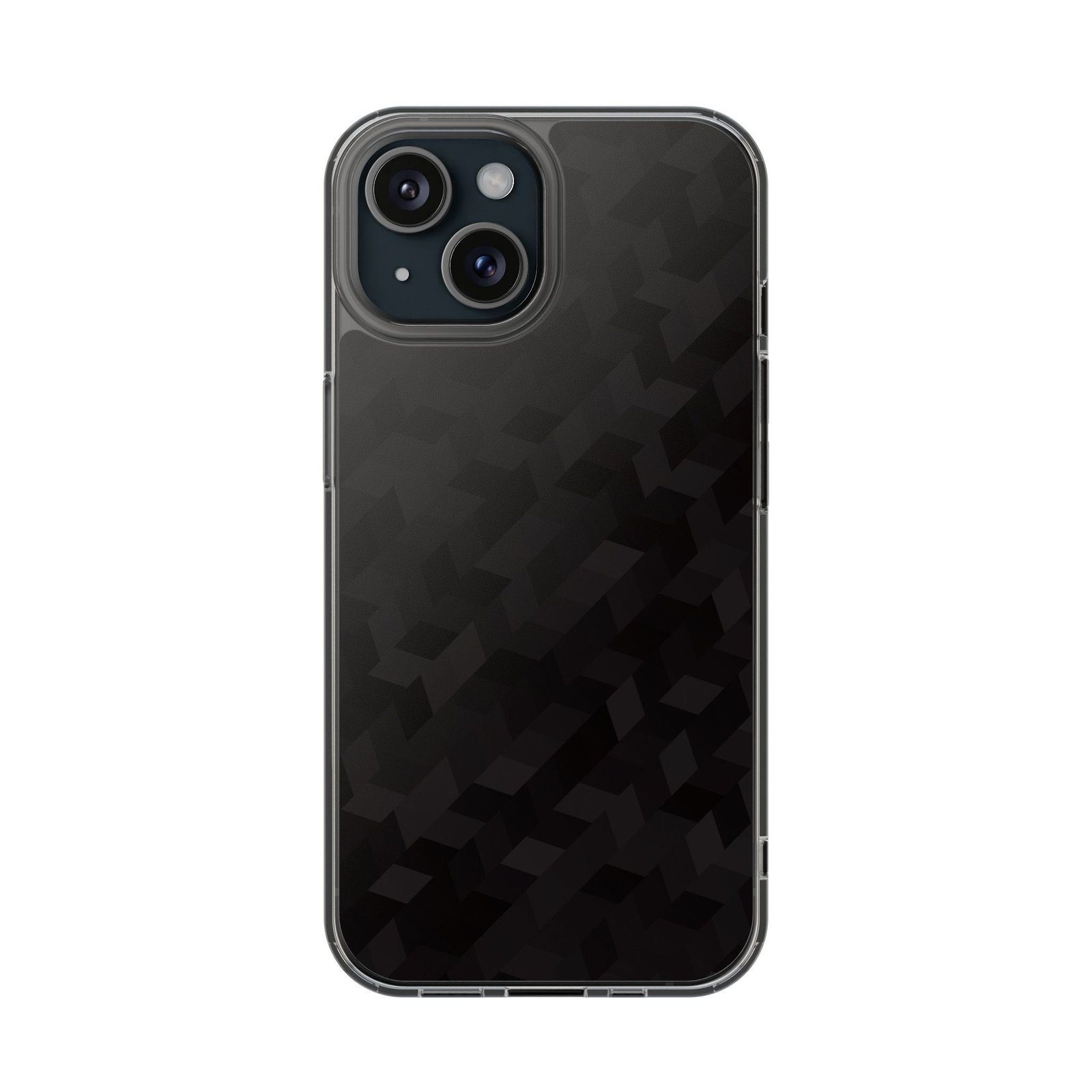 Clear Magnetic Impact-Resistant Phone Case — Black Houndstooth Pattern - Image 5