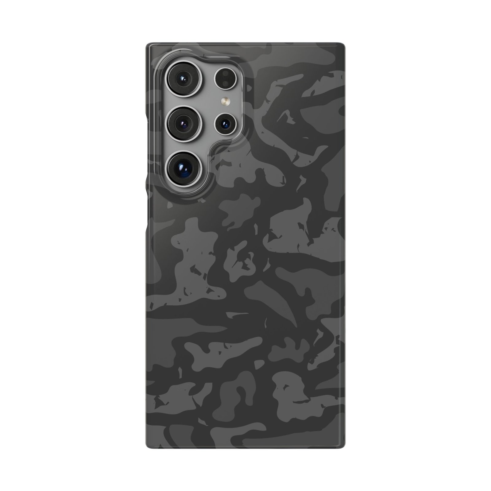 Black Grey Camo Snap Phone Case — Slim Protective Phone Cover - Image 21