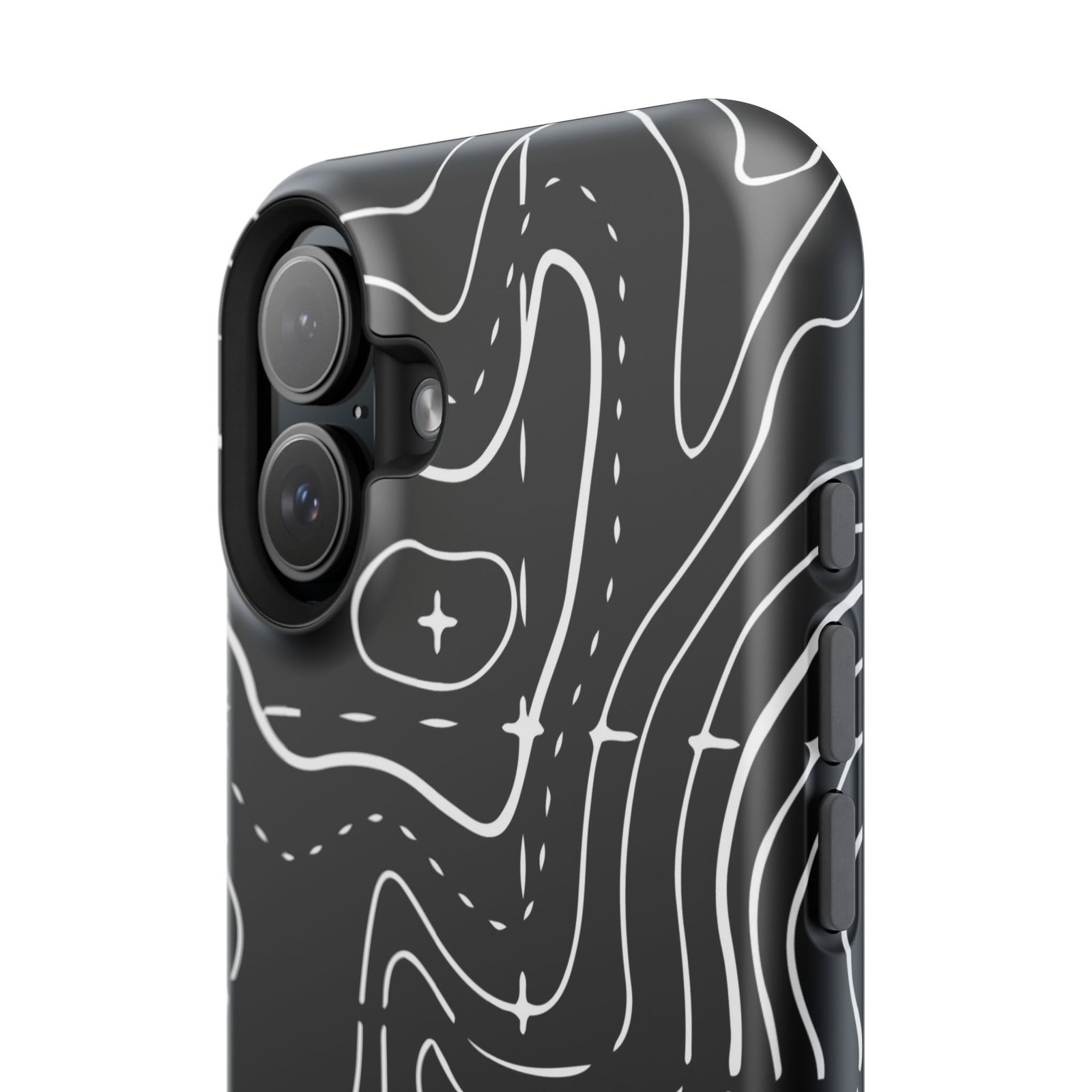 Topographic Black Phone Case — Impact-Resistant iPhone Cover - Image 120