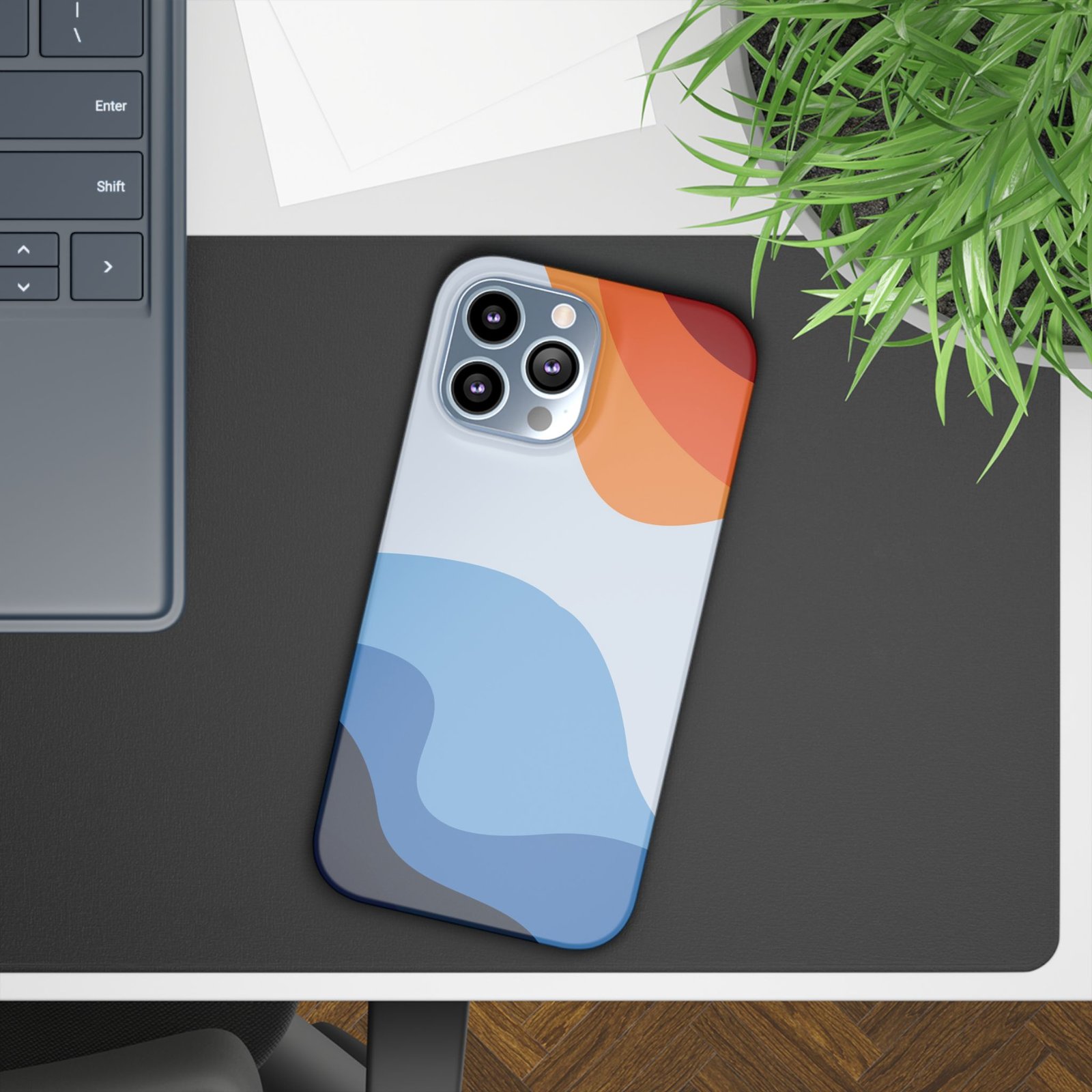 Slim Abstract Wave Phone Case — Slim iPhone Protective Cover - Image 8