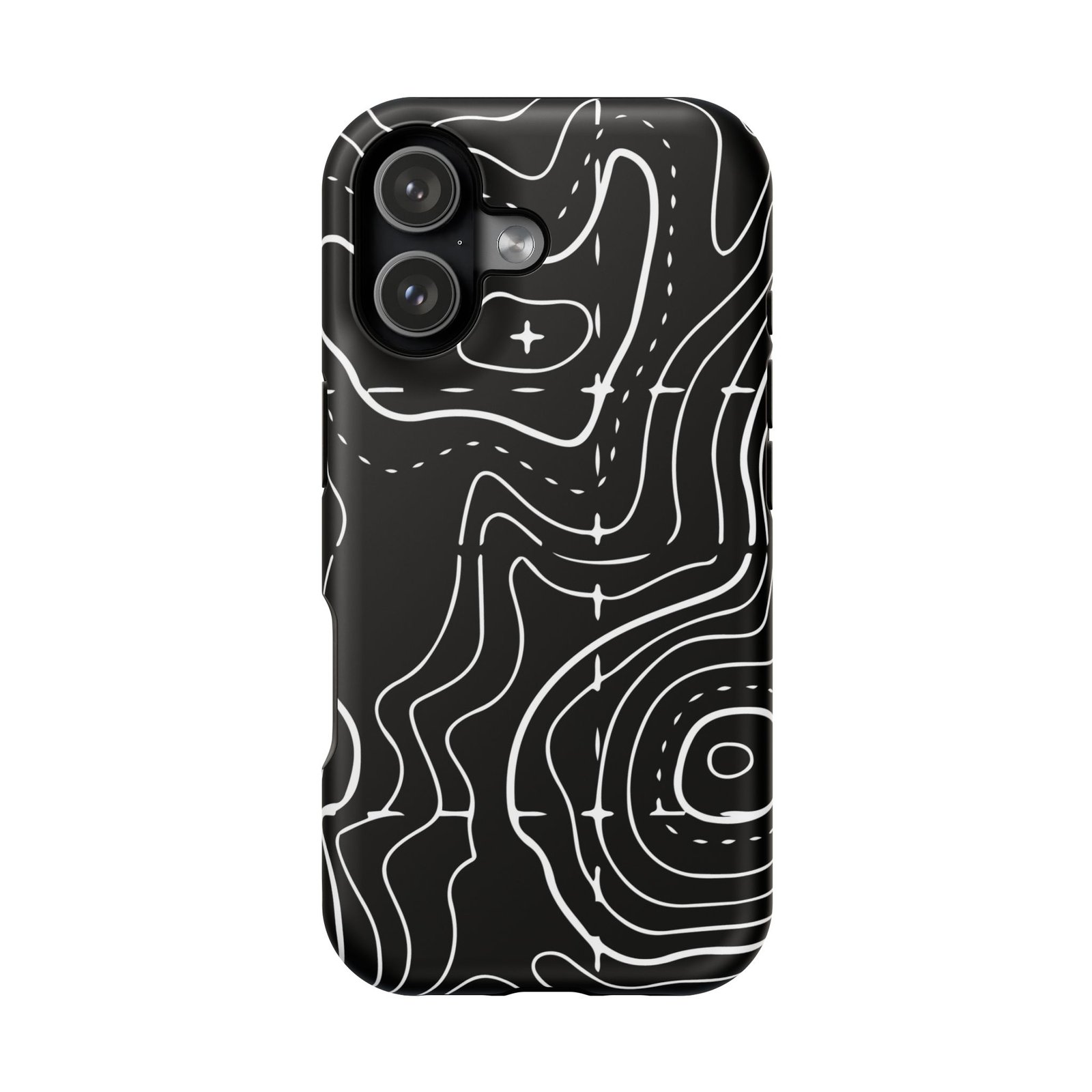 Topographic Black Phone Case — Impact-Resistant iPhone Cover - Image 125