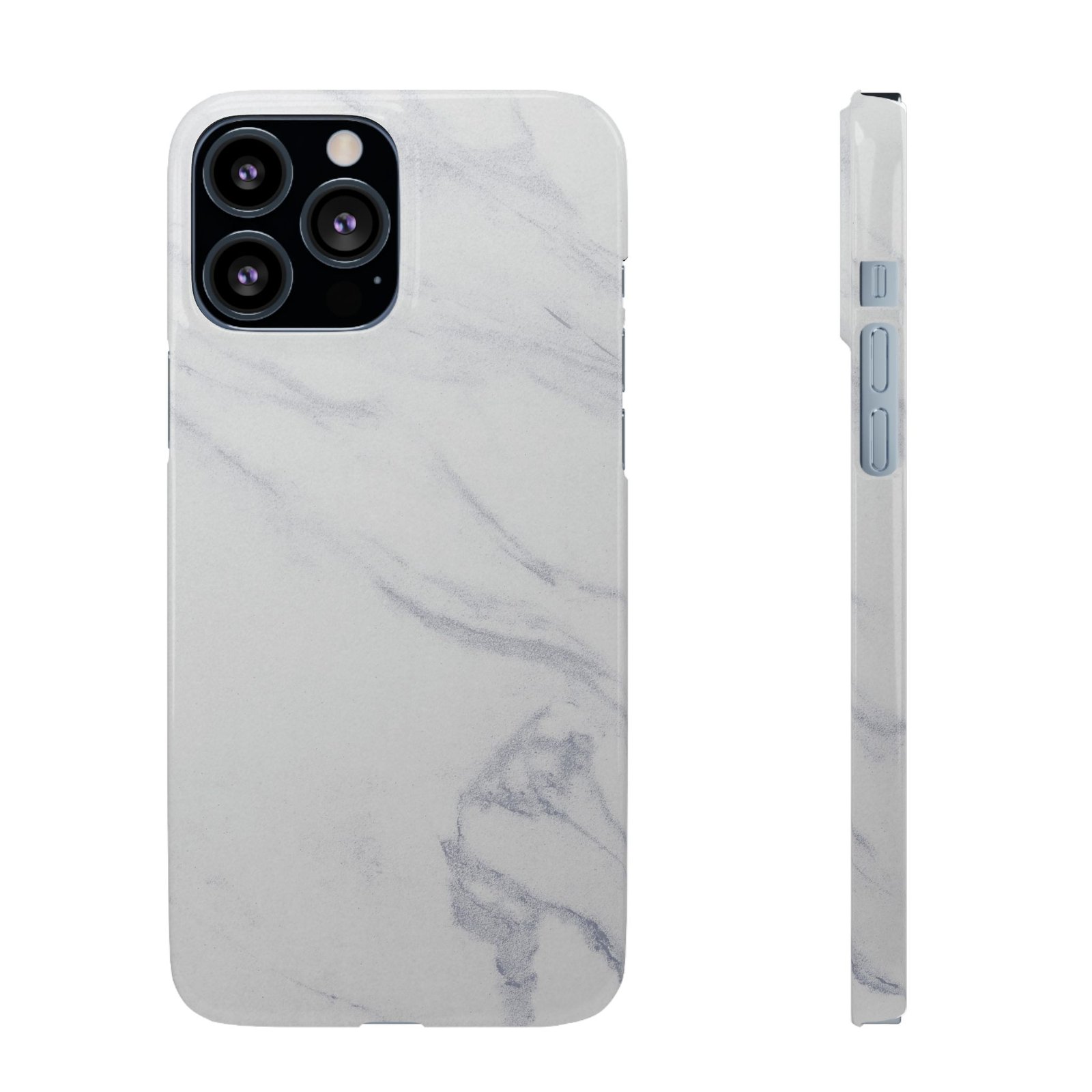Marble Snap Case – White Marble Phone Case, Minimal Chic Protective Cover - Image 5