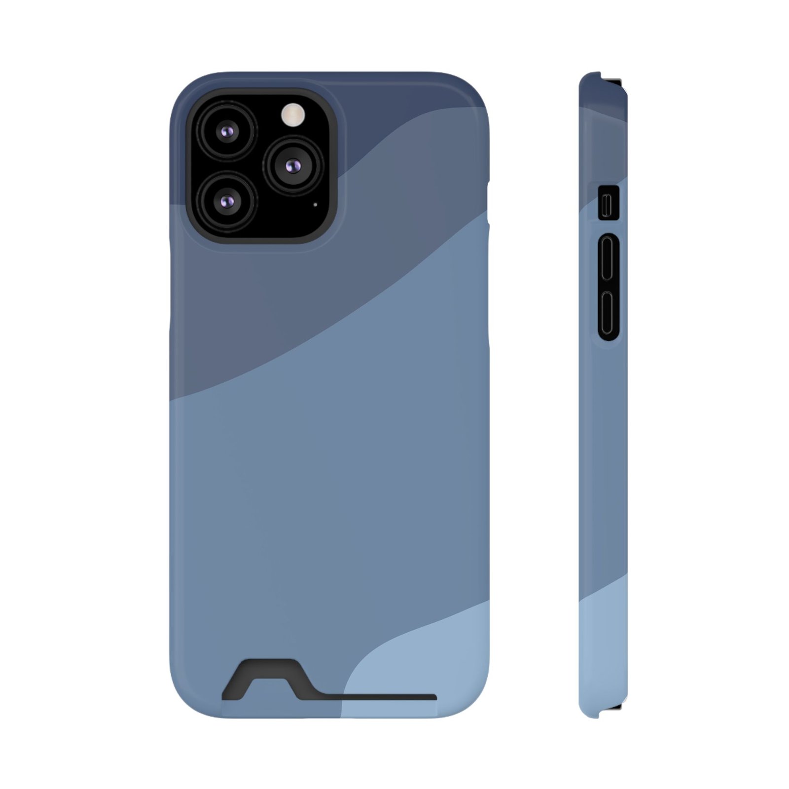 Blue Camouflage Phone Card Case — Slim Wallet Phone Case with Card Holder - Image 25
