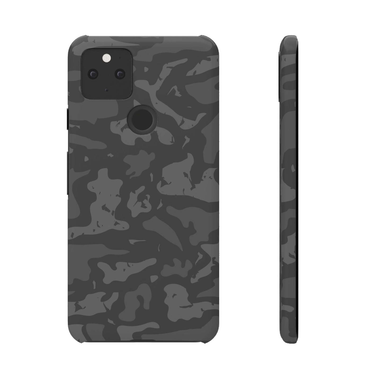 Black Grey Camo Snap Phone Case — Slim Protective Phone Cover - Image 6