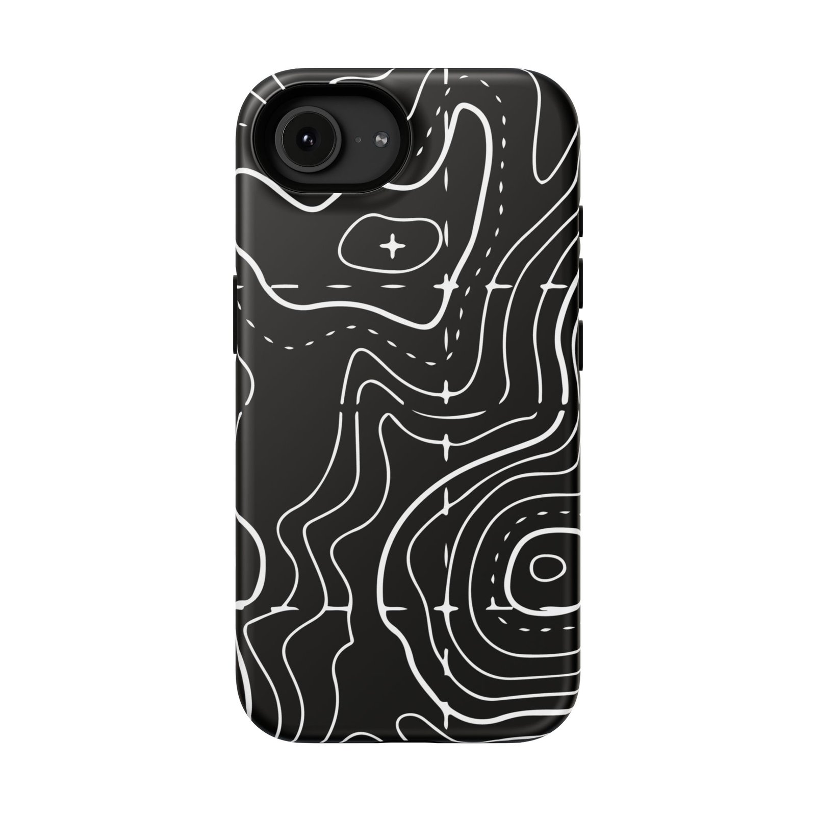 Topographic Black Phone Case — Impact-Resistant iPhone Cover - Image 169