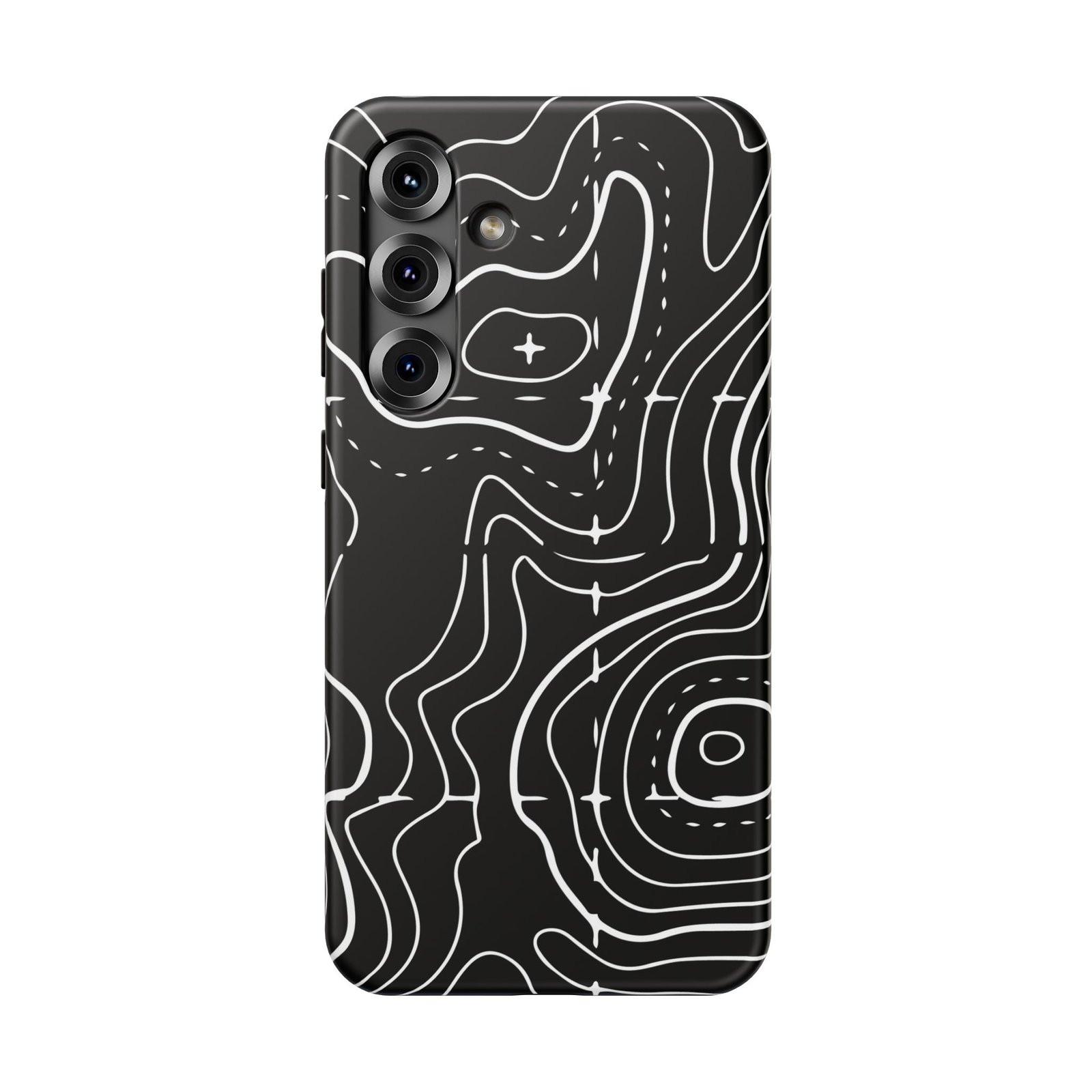 Topographic Black Phone Case — Impact-Resistant iPhone Cover - Image 156