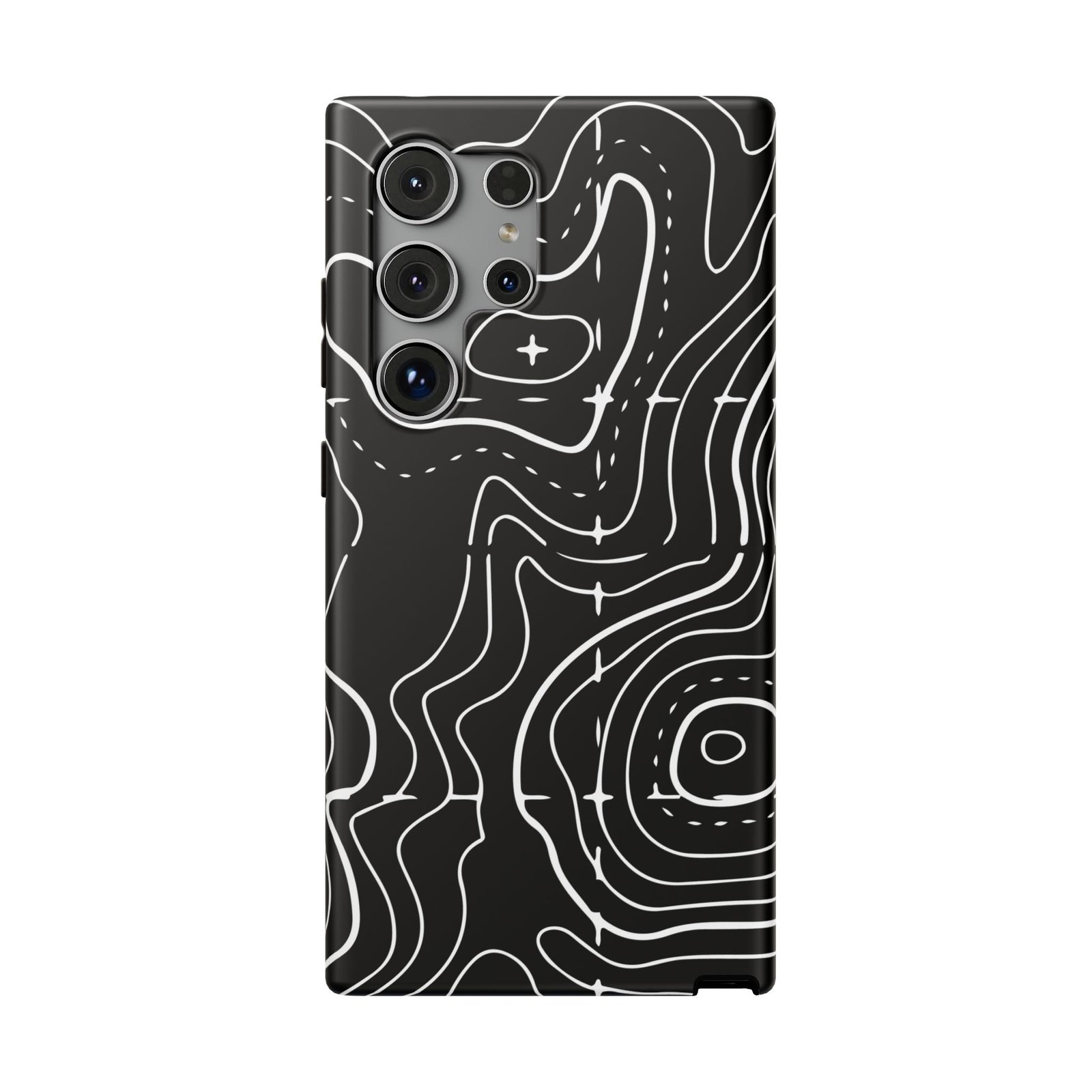 Topographic Black Phone Case — Impact-Resistant iPhone Cover - Image 164