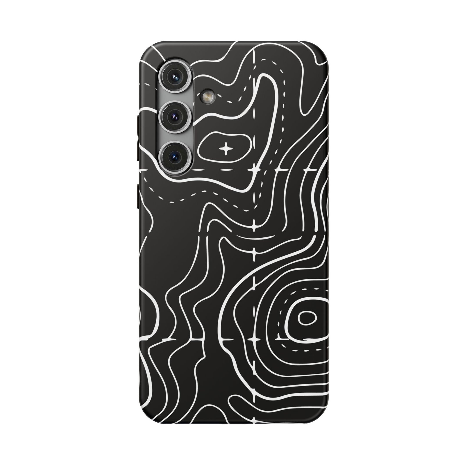 Topographic Black Phone Case — Impact-Resistant iPhone Cover - Image 162