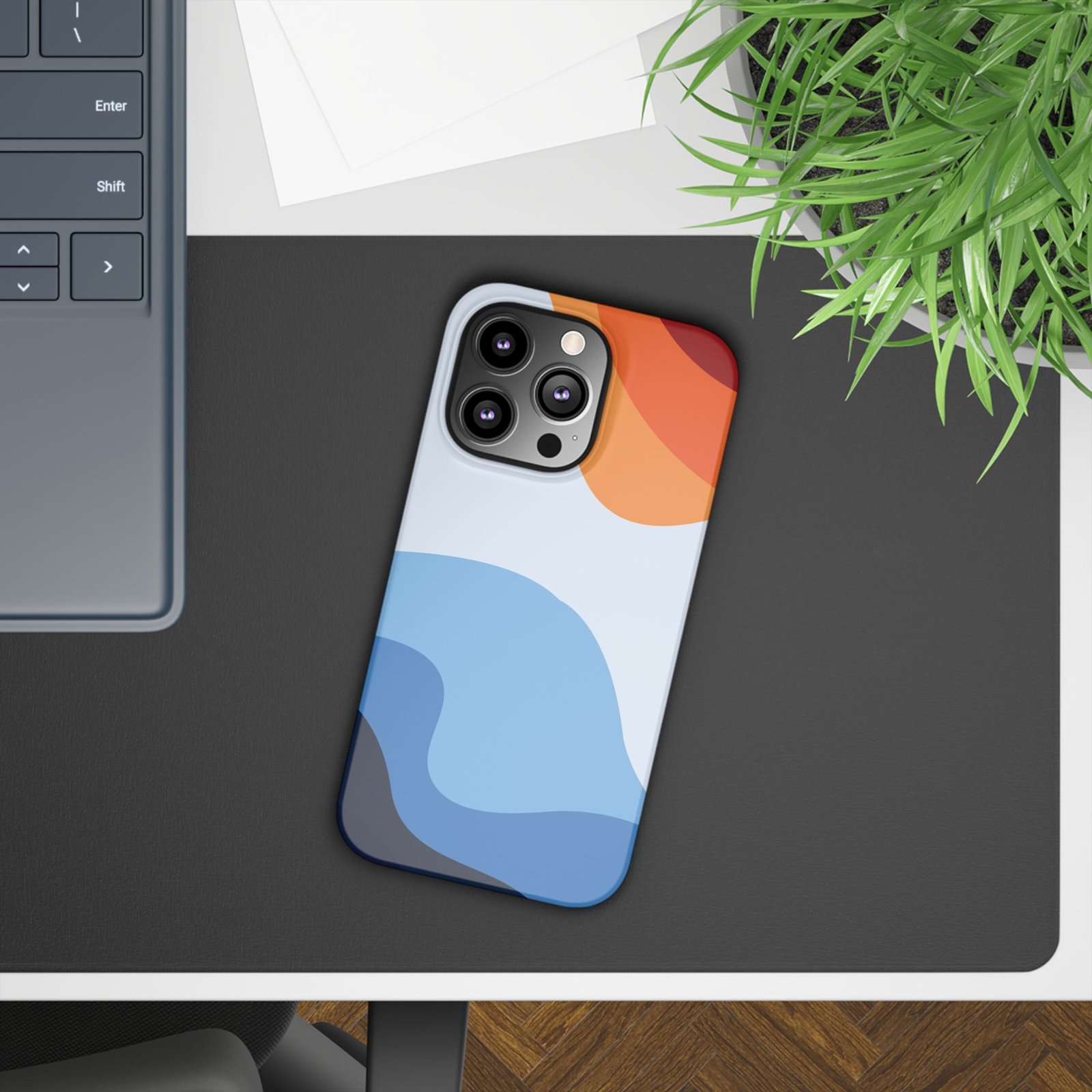 Slim Abstract Wave Phone Case — Slim iPhone Protective Cover - Image 6