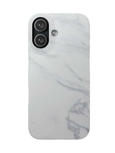 Marble Snap Case – White Marble Phone Case, Minimal Chic Protective Cover