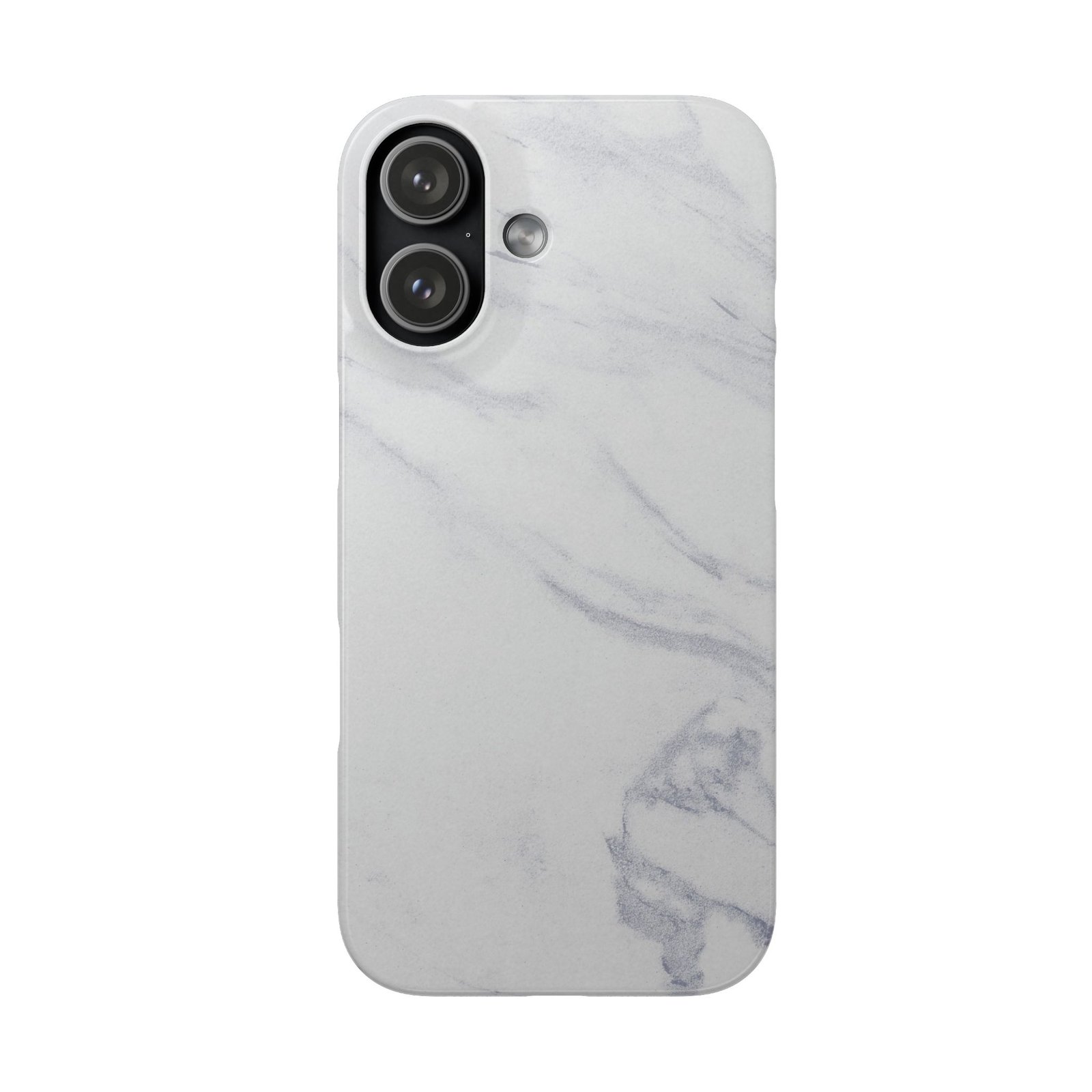 Marble Snap Case – White Marble Phone Case, Minimal Chic Protective Cover