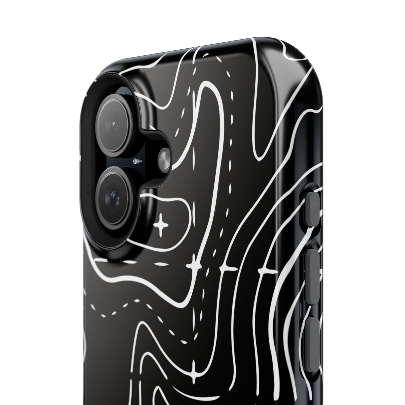 Topographic Black Phone Case — Impact-Resistant iPhone Cover - Image 108