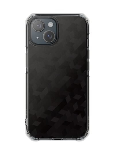 Clear Magnetic Impact Phone Case — Slim Shockproof Clear Case with Geometric Backing