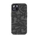 Camouflage Tough Phone Case — Black Grey Camo Protective Cover