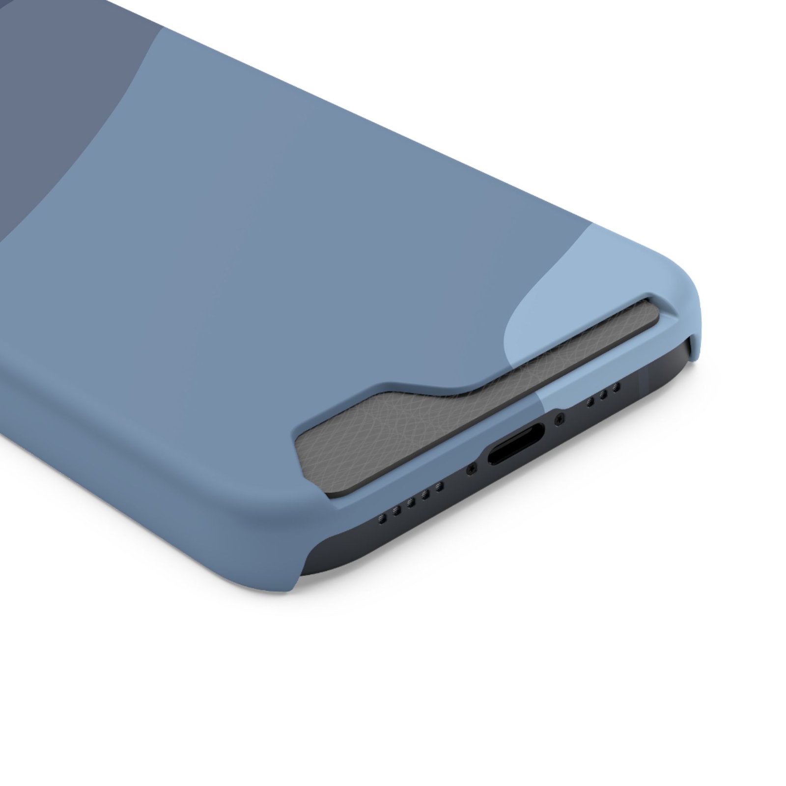 Blue Camouflage Phone Card Case — Slim Wallet Phone Case with Card Holder - Image 6