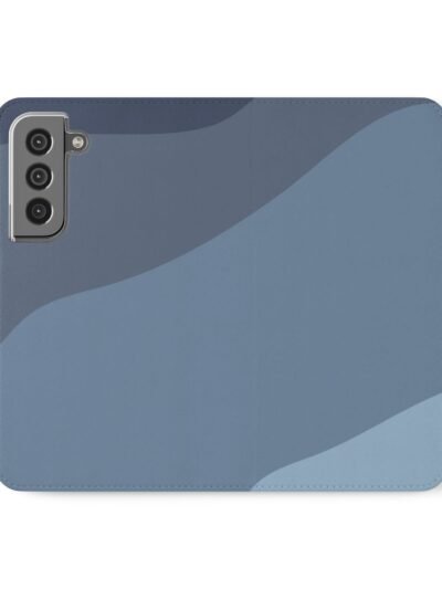 Blue Wave Flip Phone Case — Leather Wallet Flip Case with Card Slots