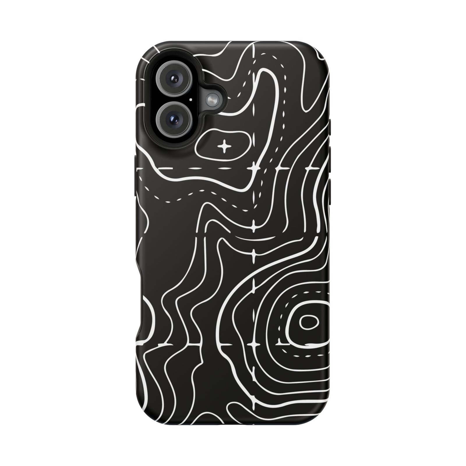 Topographic Black Phone Case — Impact-Resistant iPhone Cover - Image 117