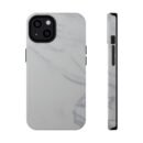 Marble Impact-Resistant Phone Case — Sleek White Stone Protection