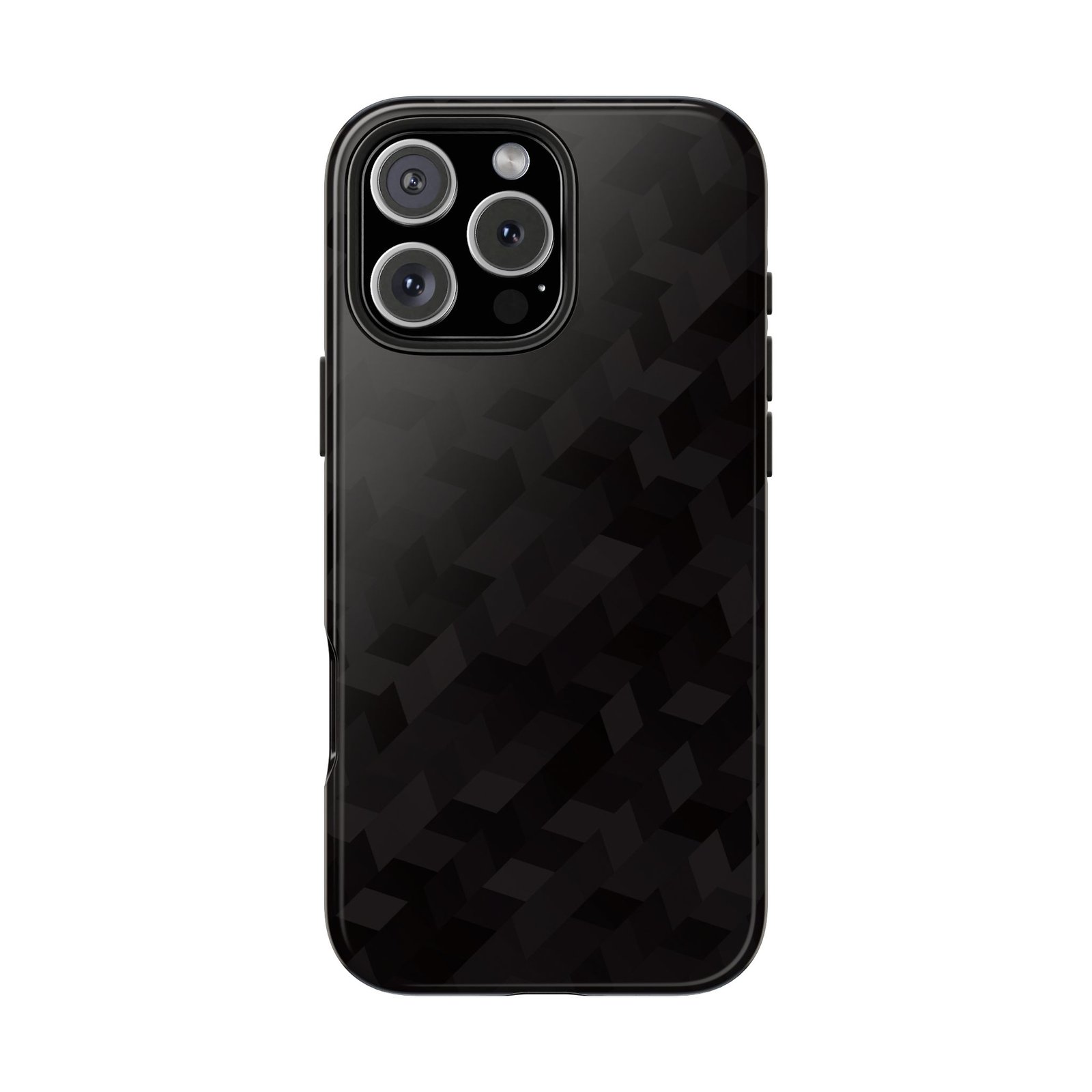 Black Geometric Camo Tough Phone Case — Rugged Protective iPhone Cover - Image 16