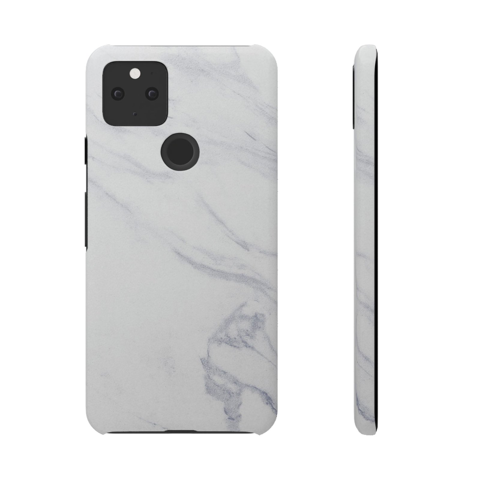 Marble Snap Case – White Marble Phone Case, Minimal Chic Protective Cover - Image 6