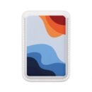 Magsafe Vegan Card Wallet — Abstract Sunset Waves Design
