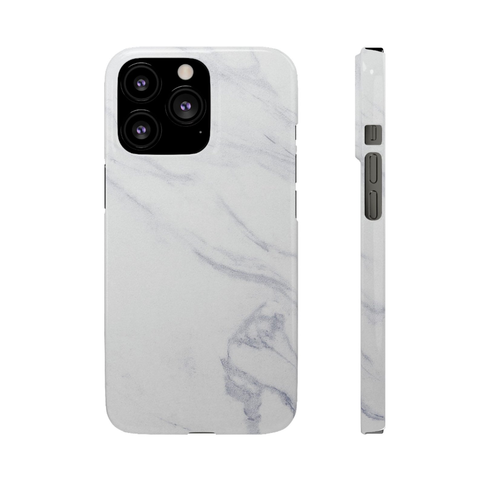 Marble Snap Case – White Marble Phone Case, Minimal Chic Protective Cover - Image 4