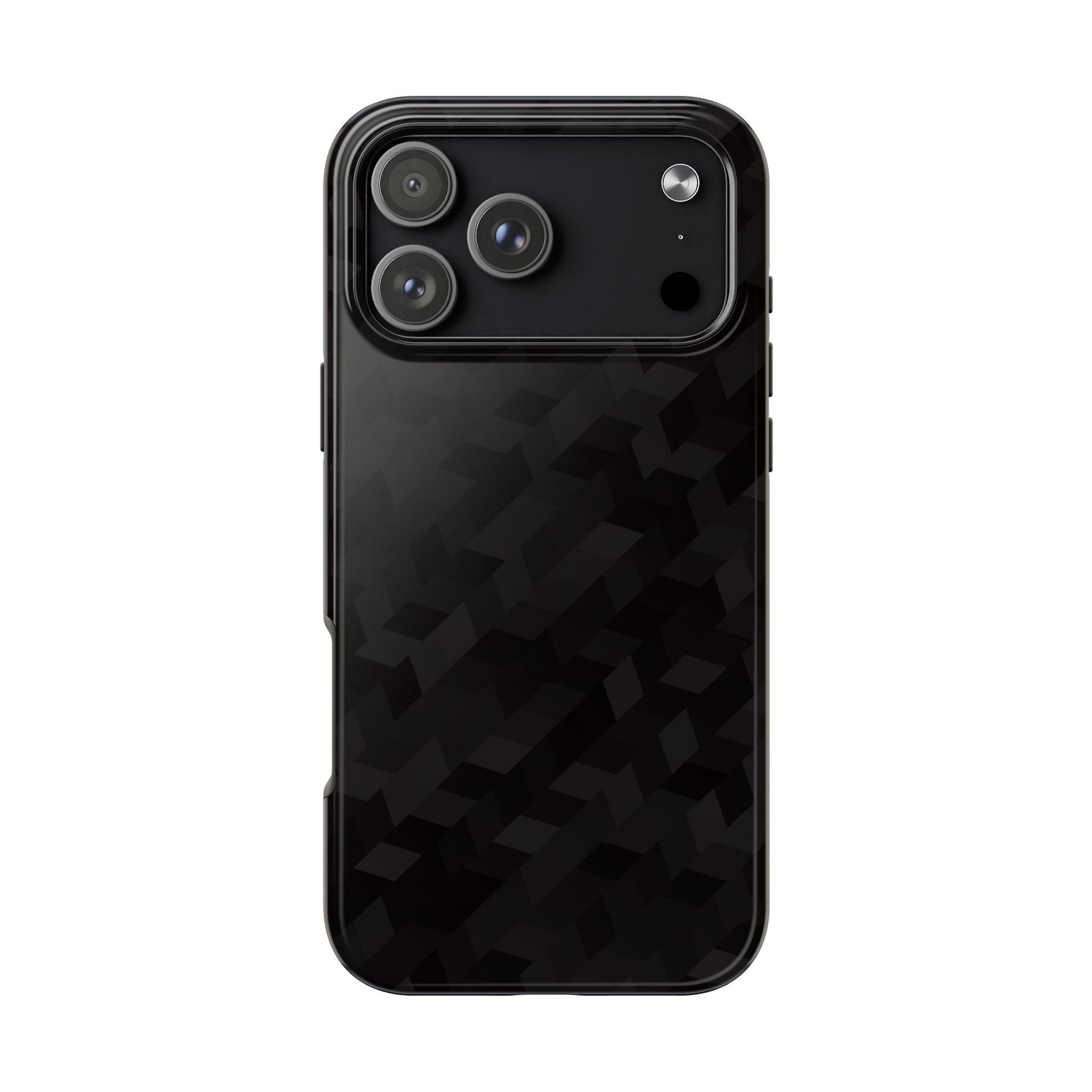 Black Geometric Camo Tough Phone Case — Rugged Protective iPhone Cover - Image 22