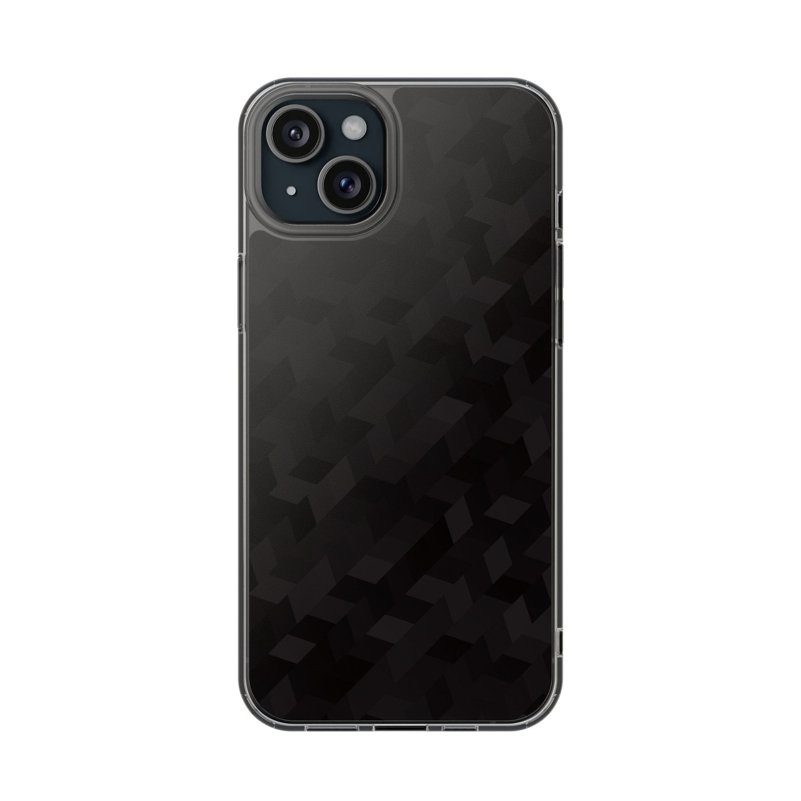Clear Magnetic Impact-Resistant Phone Case — Black Houndstooth Pattern - Image 6
