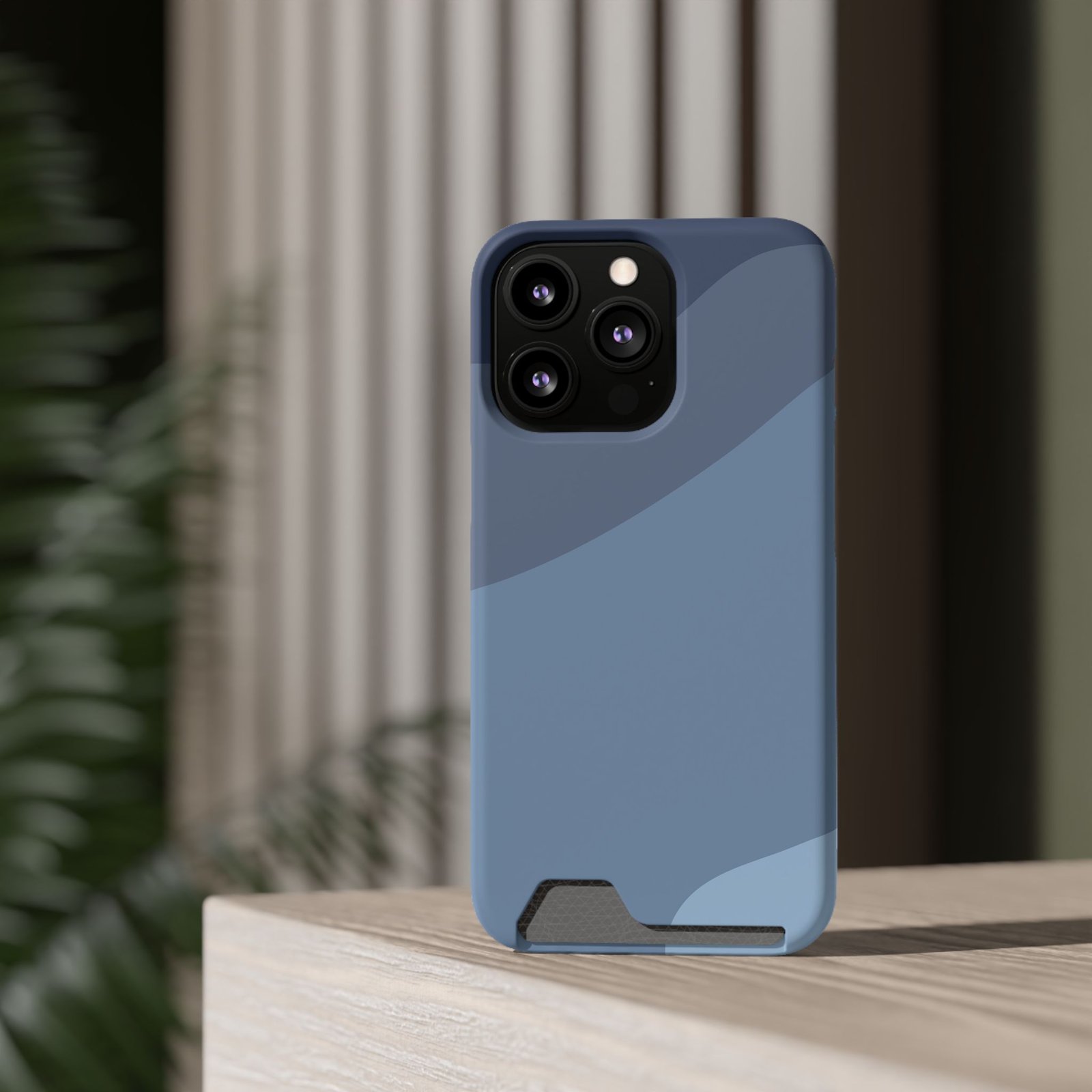 Blue Camouflage Phone Card Case — Slim Wallet Phone Case with Card Holder - Image 24