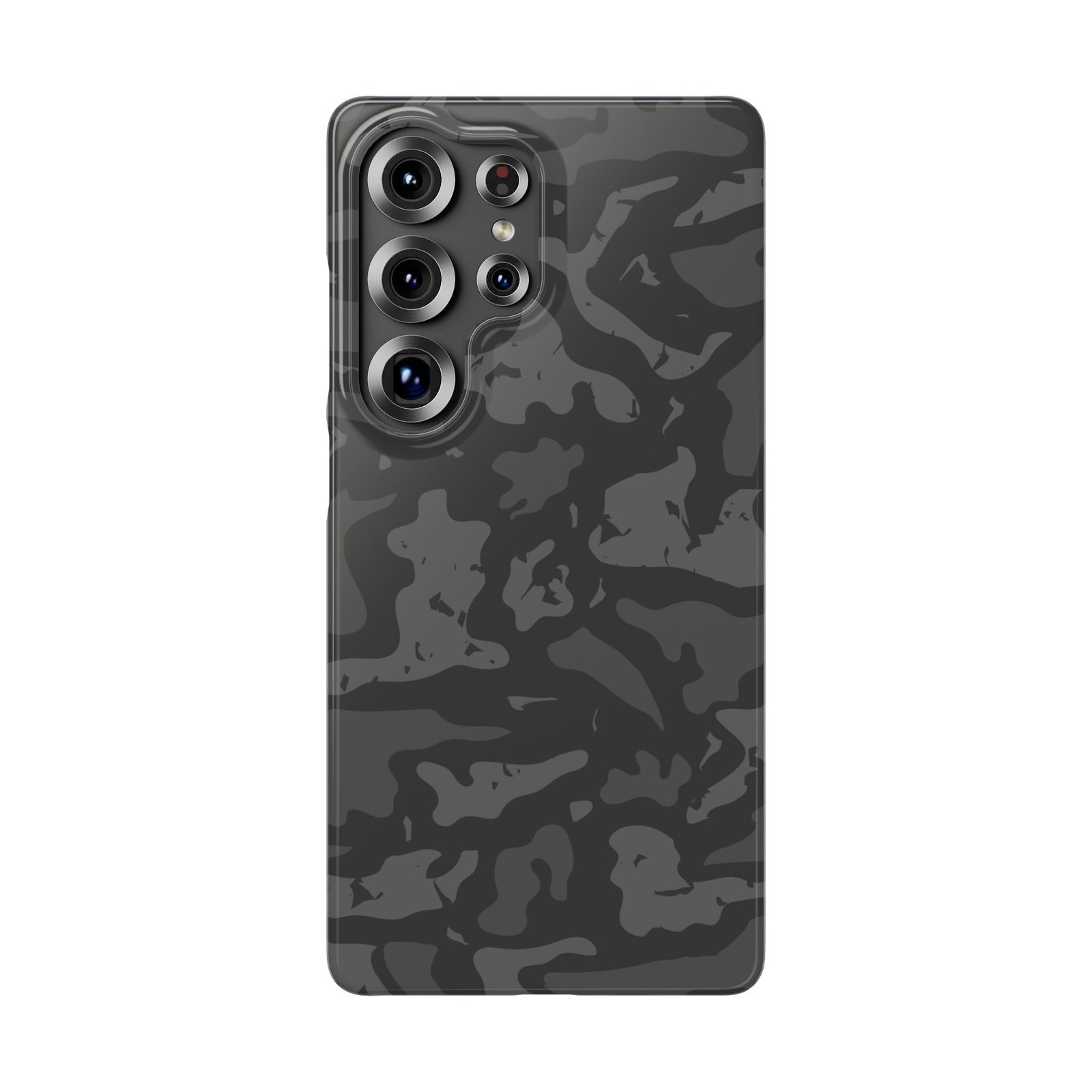 Black Grey Camo Snap Phone Case — Slim Protective Phone Cover - Image 26