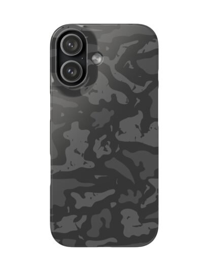 Black Grey Camo Snap Phone Case — Slim Protective Phone Cover