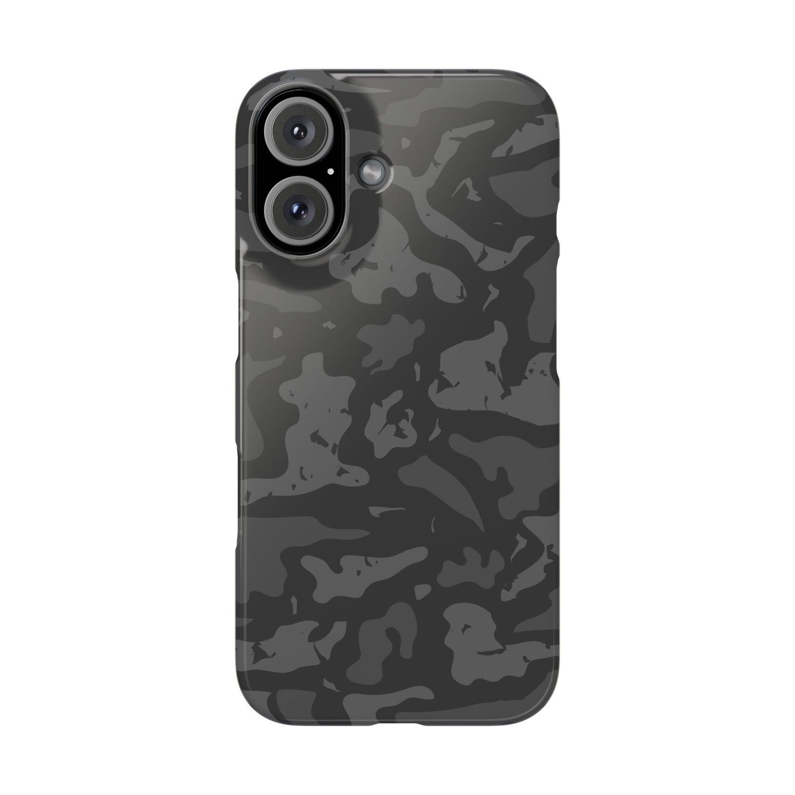 Black Grey Camo Snap Phone Case — Slim Protective Phone Cover - Image 11