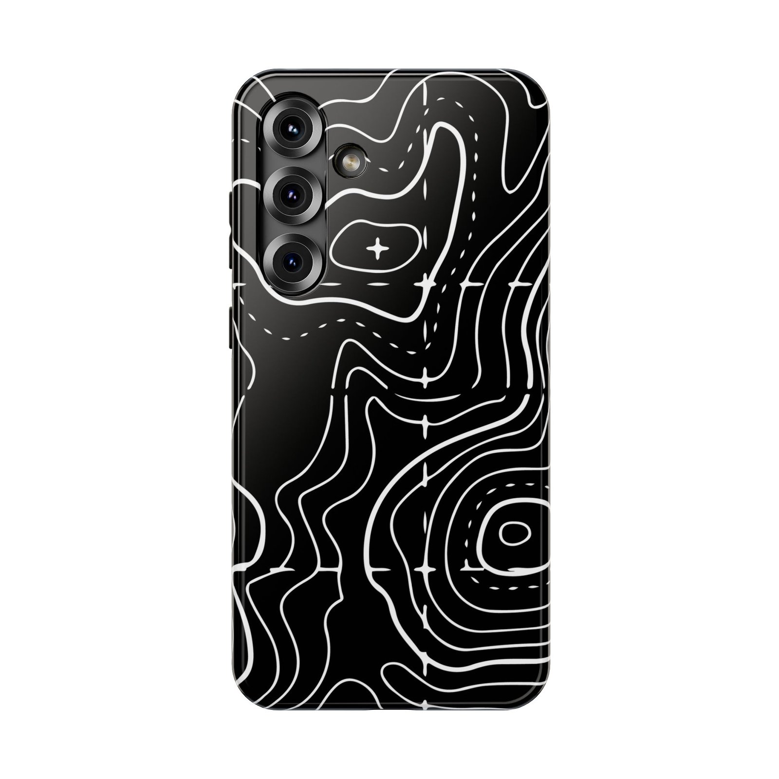 Topographic Black Phone Case — Impact-Resistant iPhone Cover - Image 155