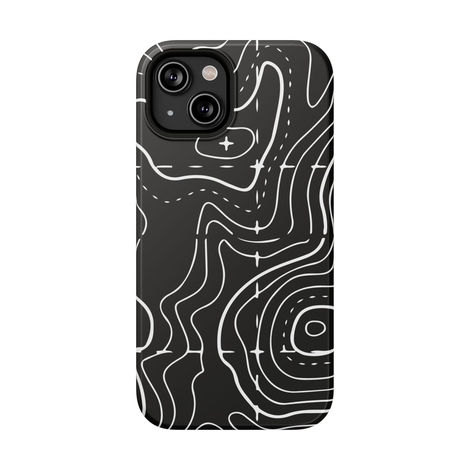 Topographic Black Phone Case — Impact-Resistant iPhone Cover - Image 61