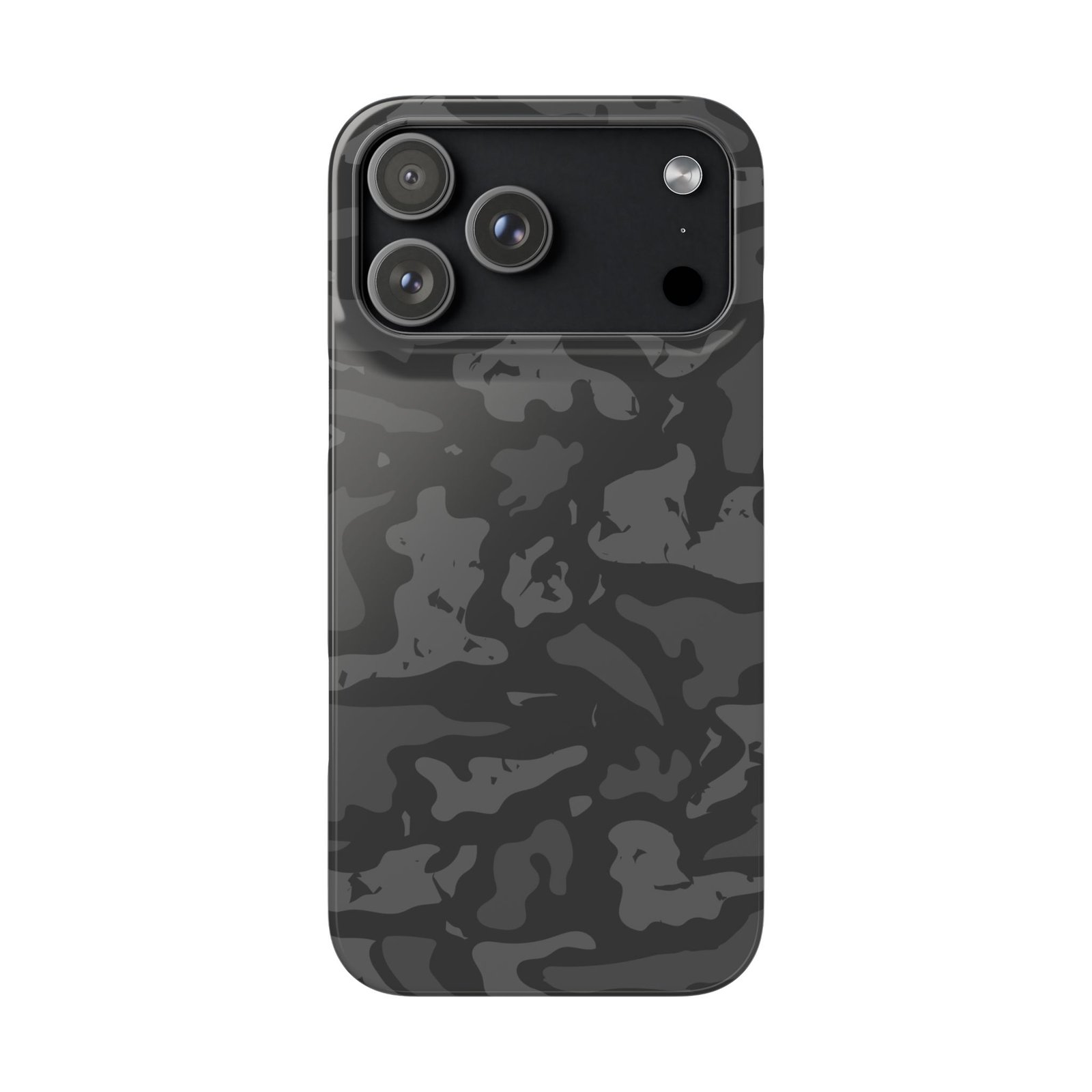 Black Grey Camo Snap Phone Case — Slim Protective Phone Cover - Image 23