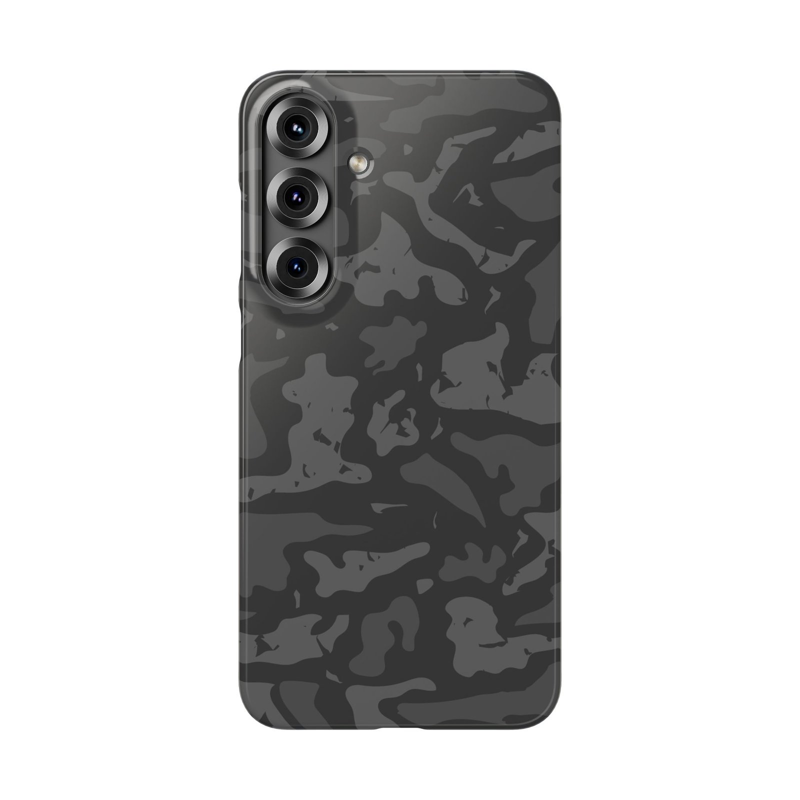 Black Grey Camo Snap Phone Case — Slim Protective Phone Cover - Image 25
