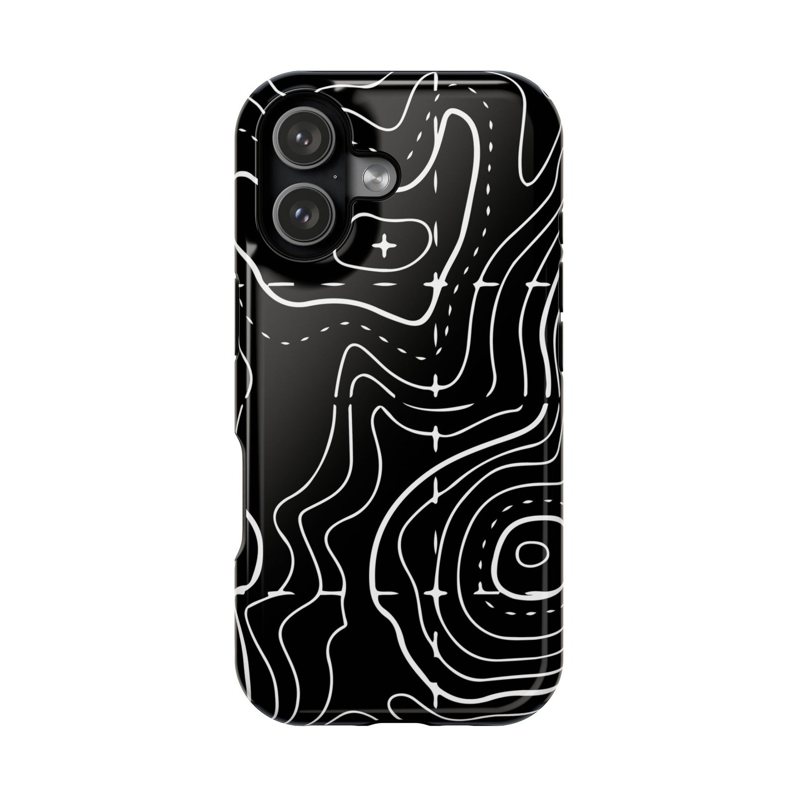 Topographic Black Phone Case — Impact-Resistant iPhone Cover - Image 121
