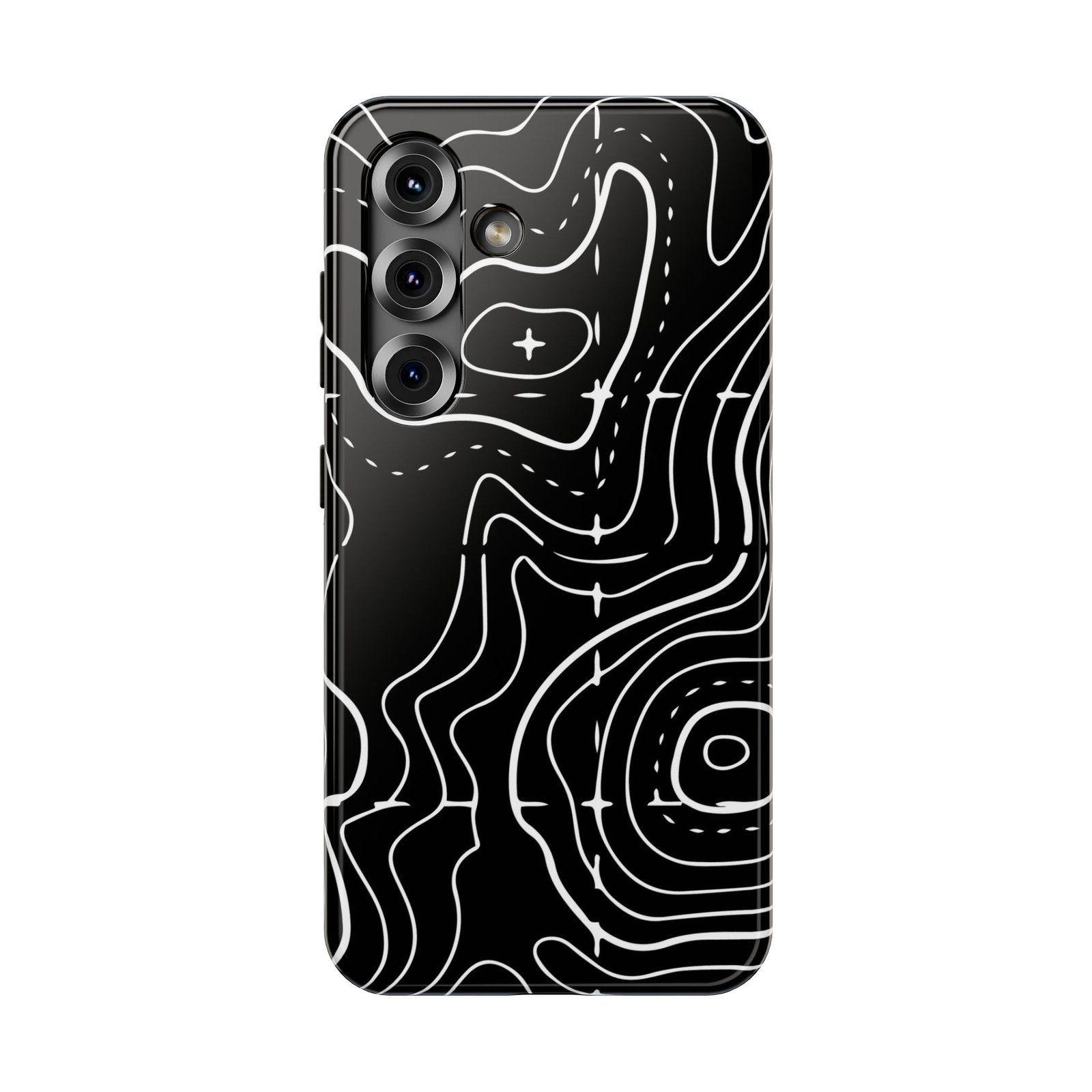 Topographic Black Phone Case — Impact-Resistant iPhone Cover - Image 153