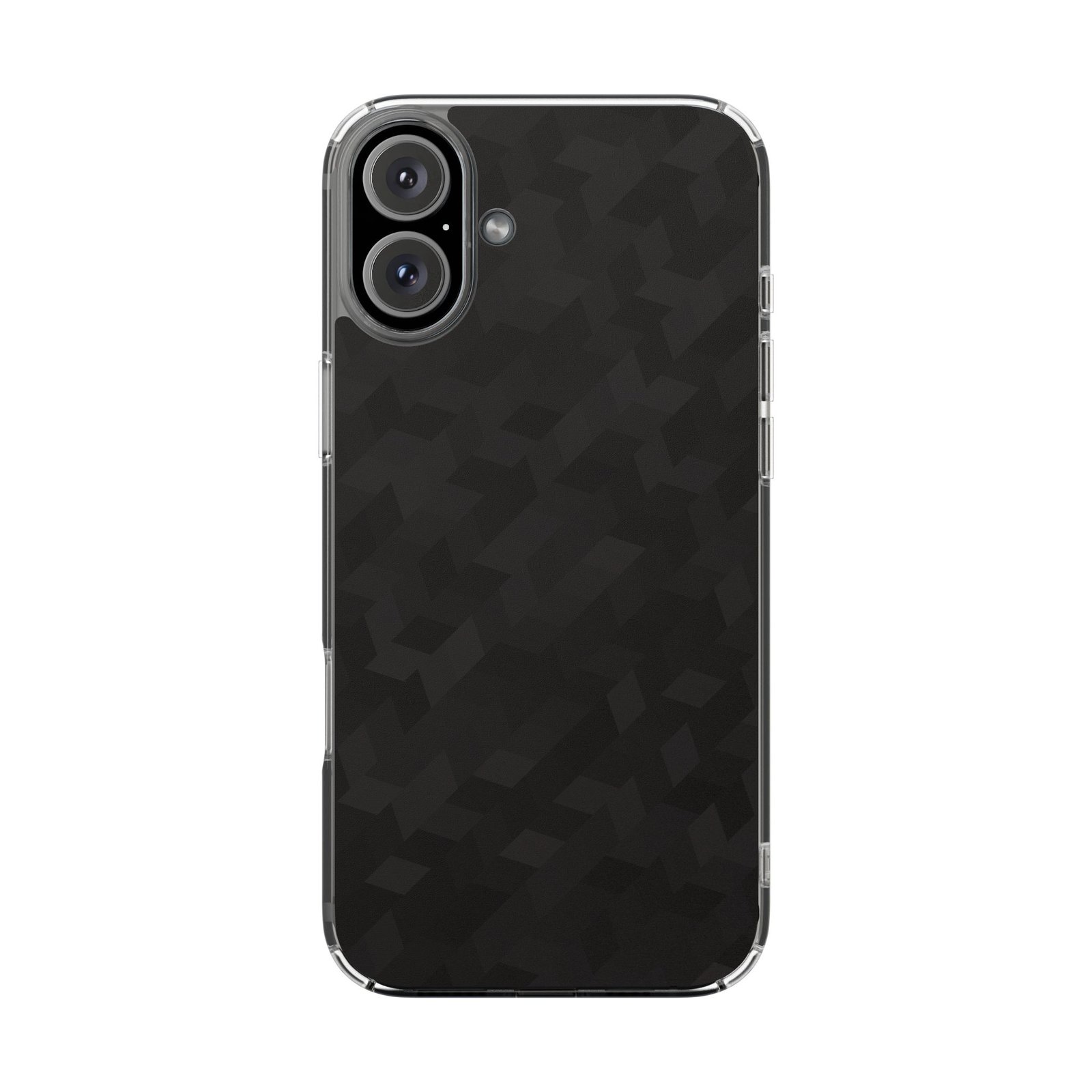 Clear Magnetic Impact-Resistant Phone Case — Black Houndstooth Pattern - Image 2