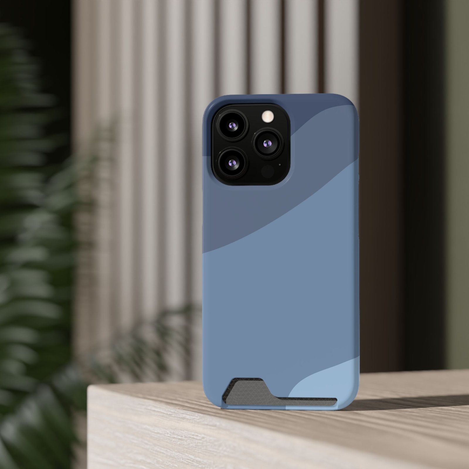 Blue Camouflage Phone Card Case — Slim Wallet Phone Case with Card Holder - Image 20