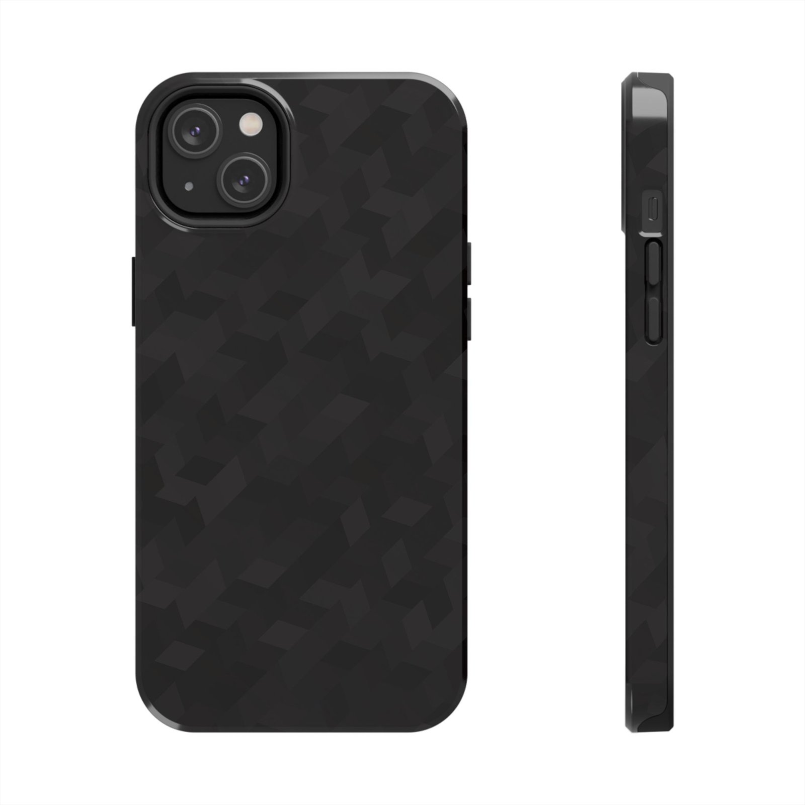 Black Geometric Camo Tough Phone Case — Rugged Protective iPhone Cover - Image 9