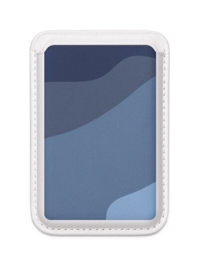 MagSafe Vegan Card Wallet — Blue Wave Minimalist Wallet