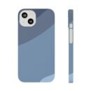 Blue Wave Slim Phone Case — Minimal Abstract iPhone Protective Cover