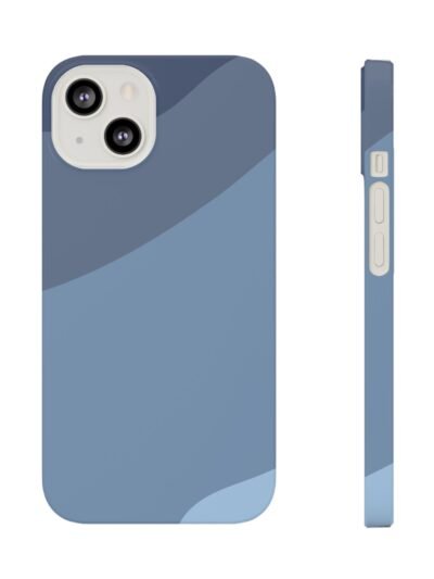 Blue Wave Slim Phone Case — Minimal Abstract iPhone Protective Cover