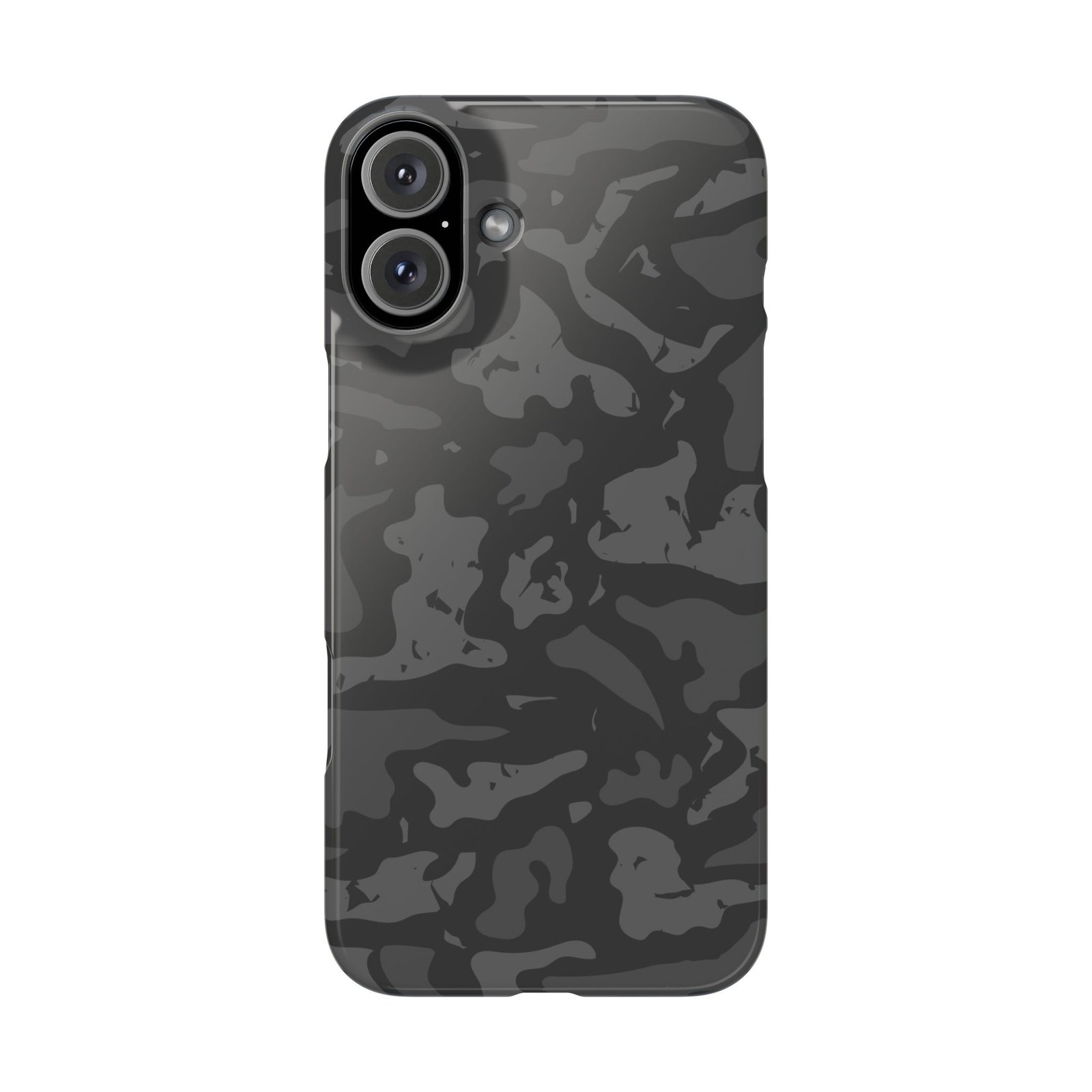 Black Grey Camo Snap Phone Case — Slim Protective Phone Cover - Image 13