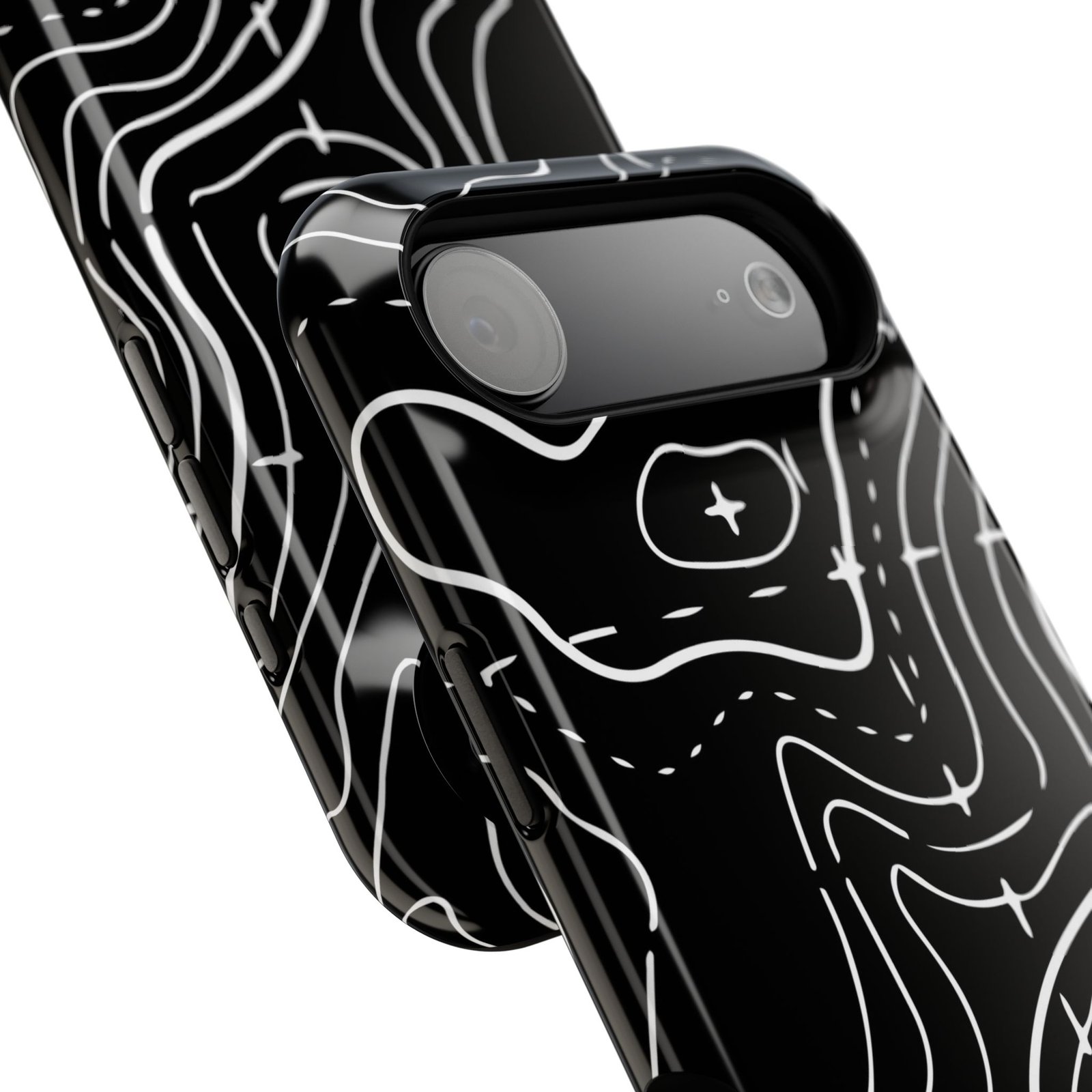 Topographic Black Phone Case — Impact-Resistant iPhone Cover - Image 130