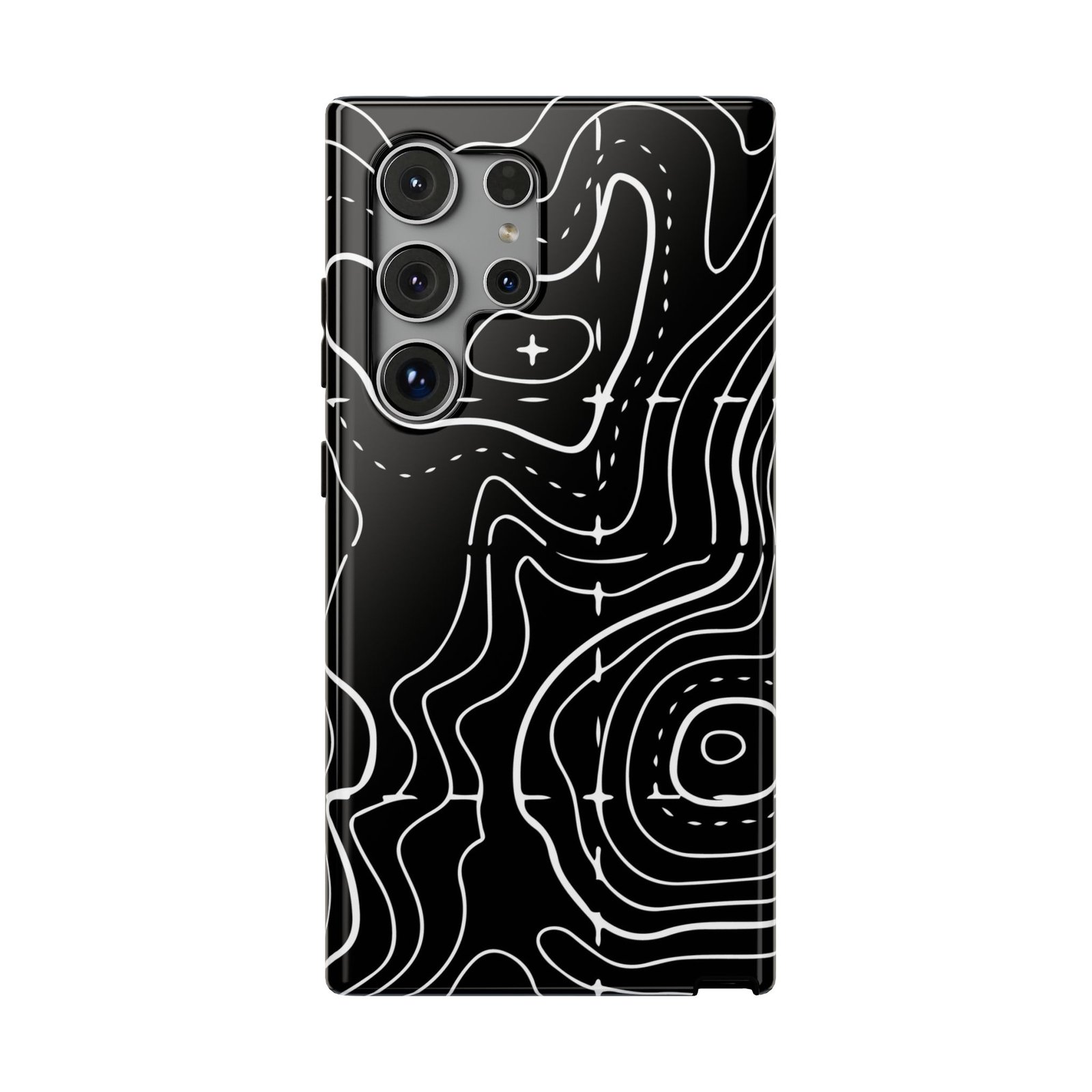 Topographic Black Phone Case — Impact-Resistant iPhone Cover - Image 163