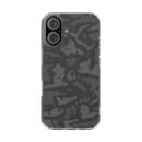 Clear Magnetic Phone Case — Dark Gray Camo Impact-Resistant Protector